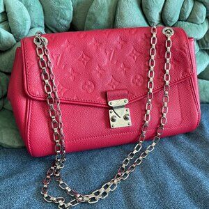 Beautiful Red Louis Vuitton Monogram Empreinte Saint Germain MM Like New!